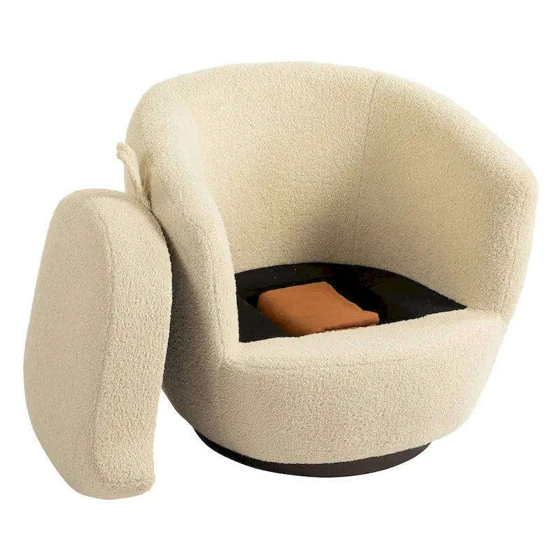 Fauteuil pivotant baquet rembourré