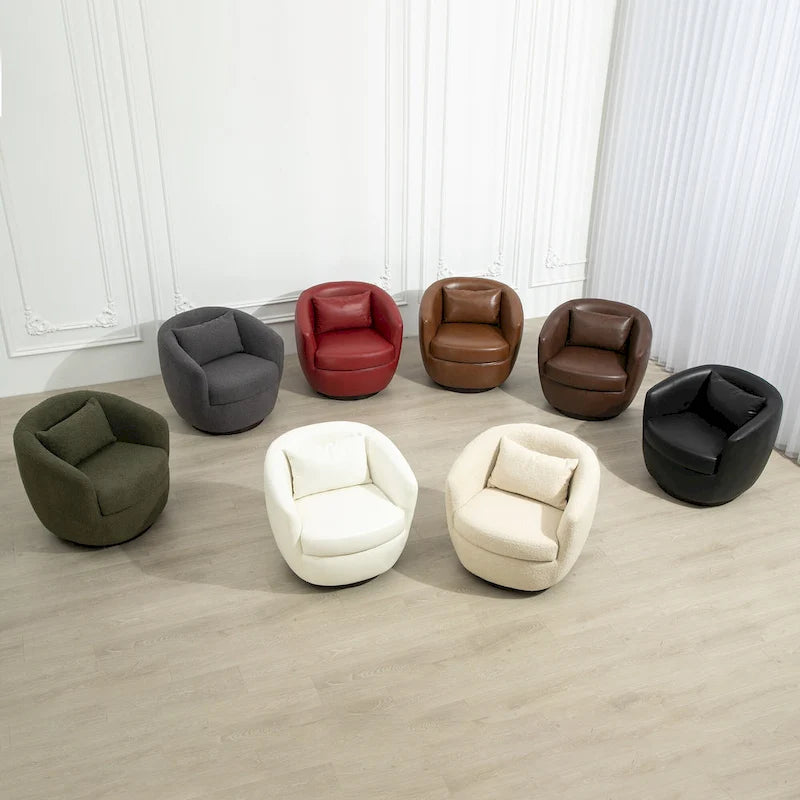 Fauteuil pivotant baquet rembourré