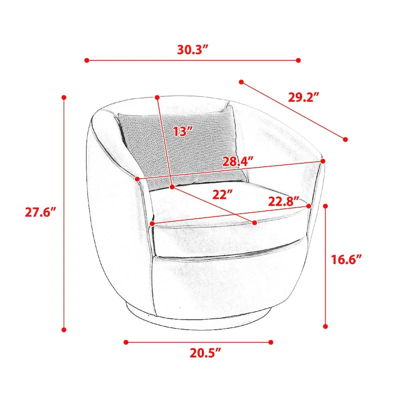 Fauteuil pivotant baquet rembourré