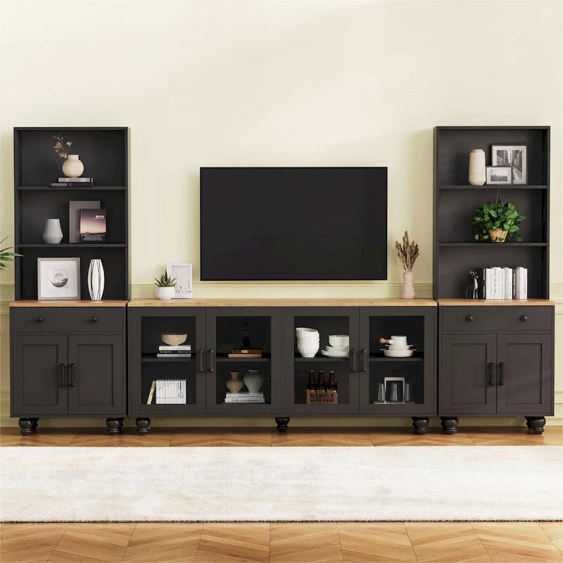 Meuble TV Couleur Noyer Noir