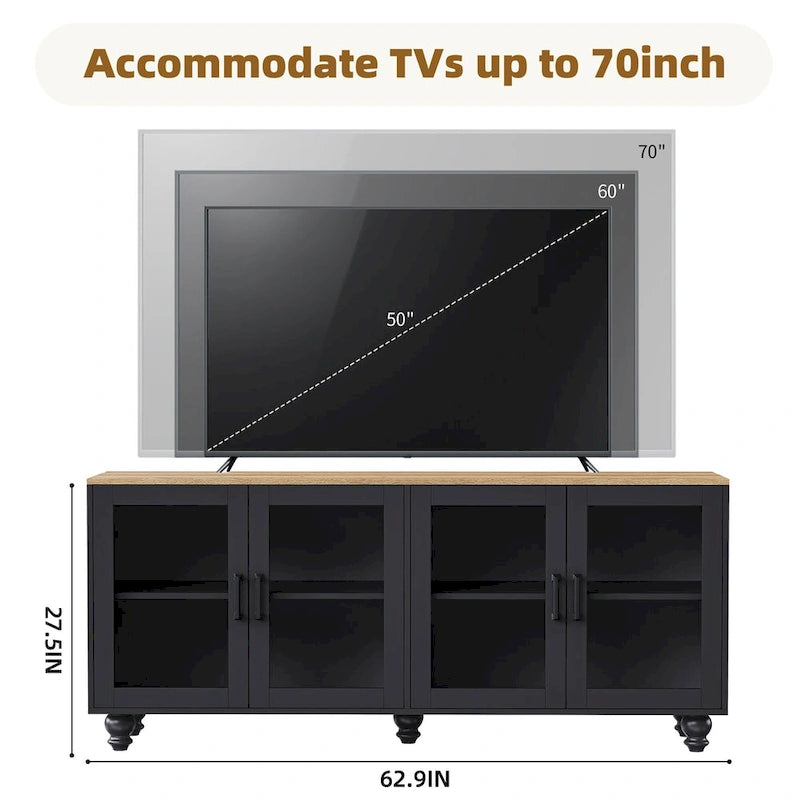 Meuble TV Couleur Noyer Noir