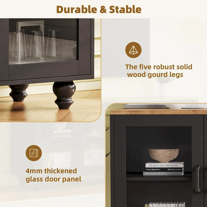 Meuble TV Couleur Noyer Noir