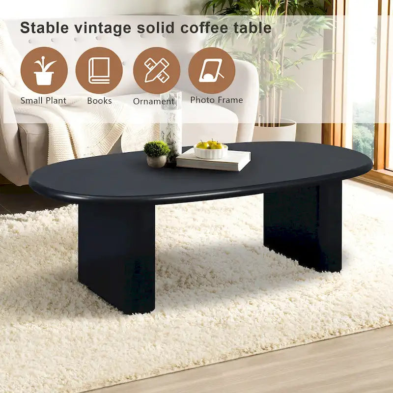 Table basse ovale de style moderne
