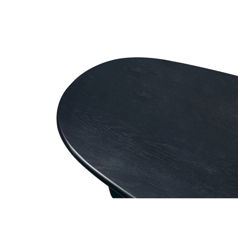 Table basse ovale de style moderne