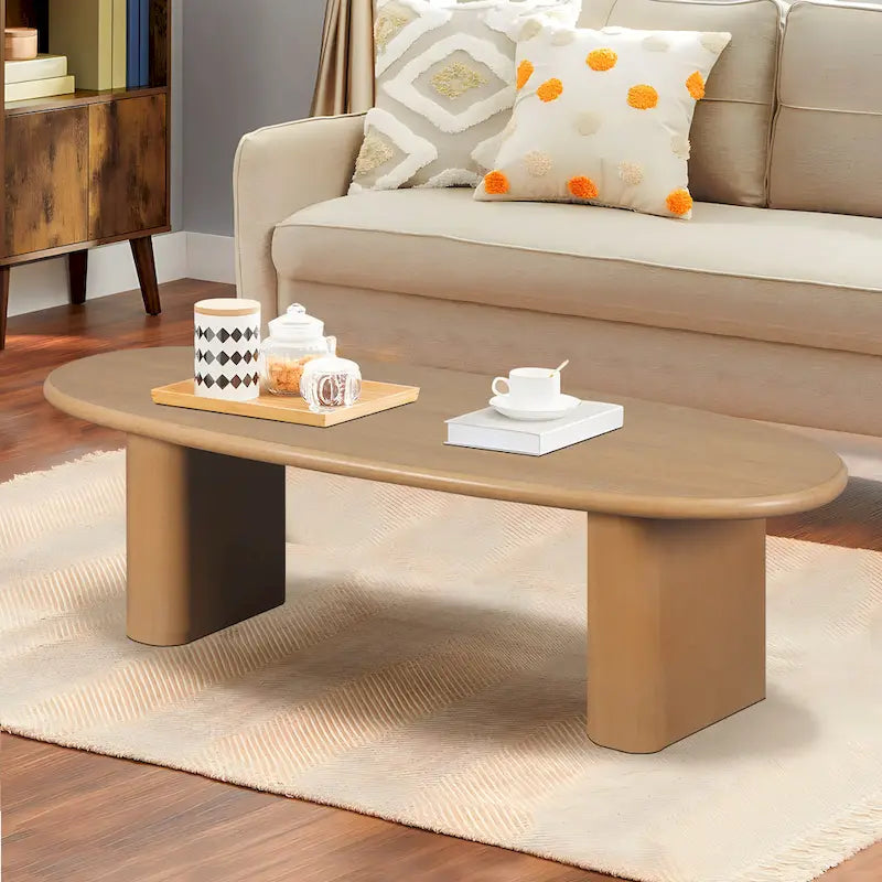 Table basse ovale de style moderne