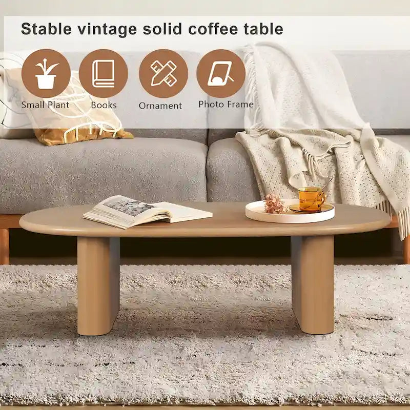 Table basse ovale de style moderne