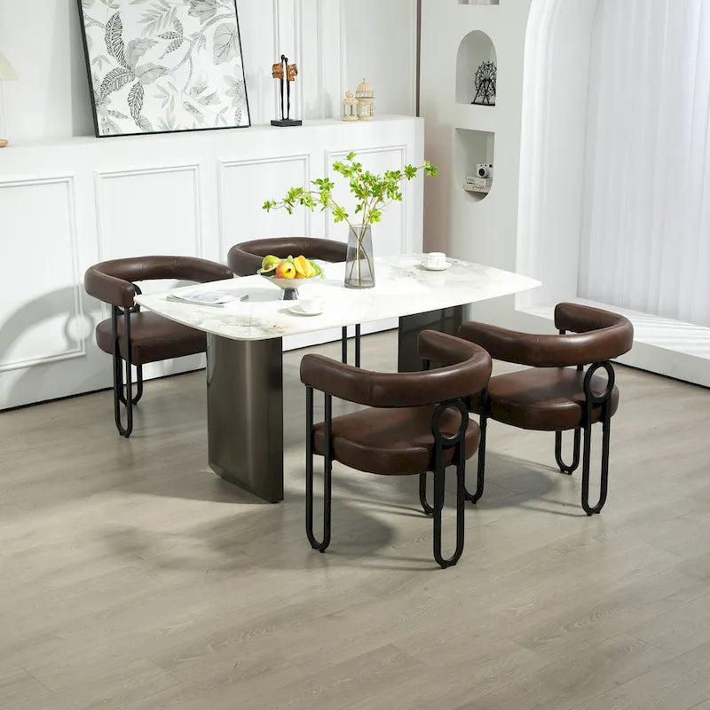 Chaise de loisirs moderne avec revêtement en PU souple