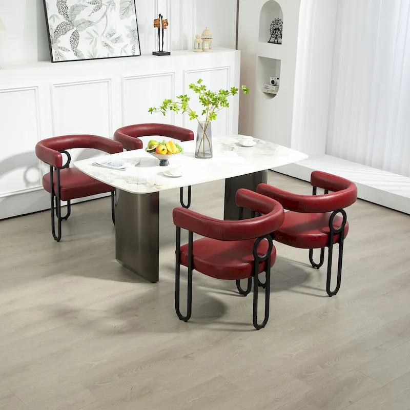 Chaise de loisirs moderne avec revêtement en PU souple