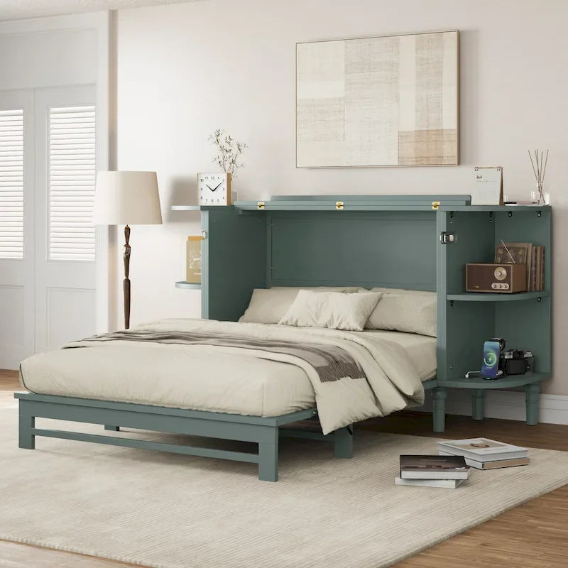Lit escamotable rustique