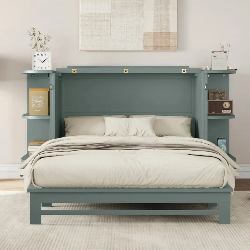 Lit escamotable rustique