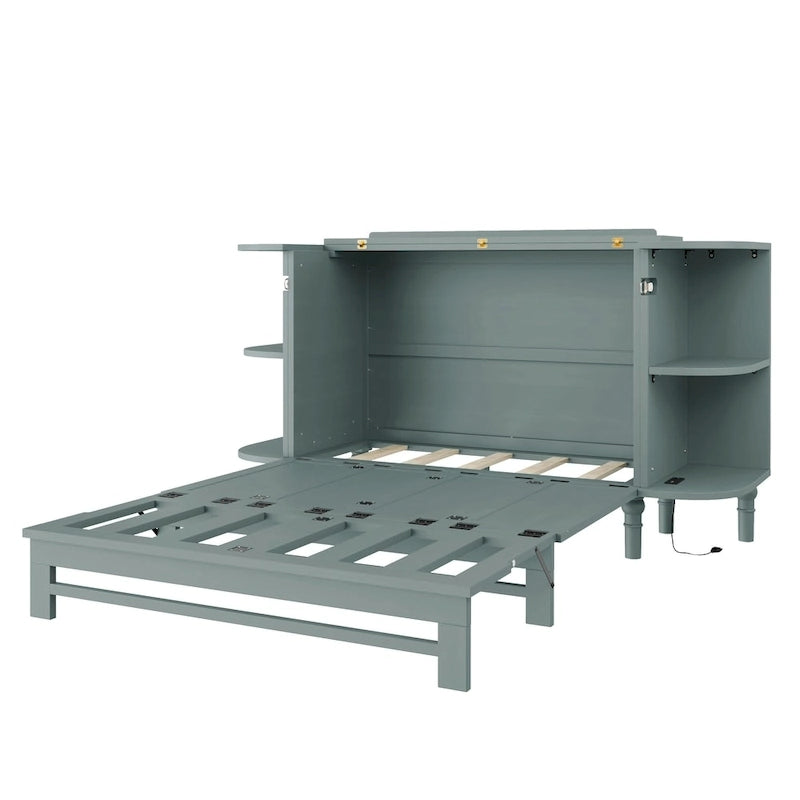 Lit escamotable rustique