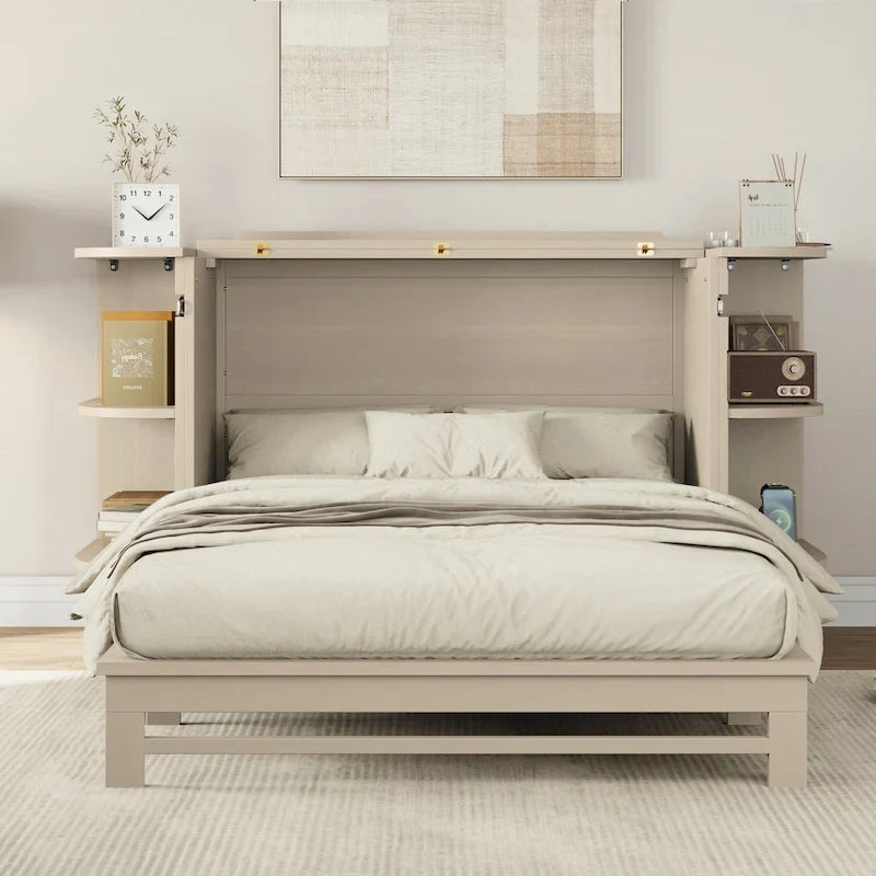 Lit escamotable rustique