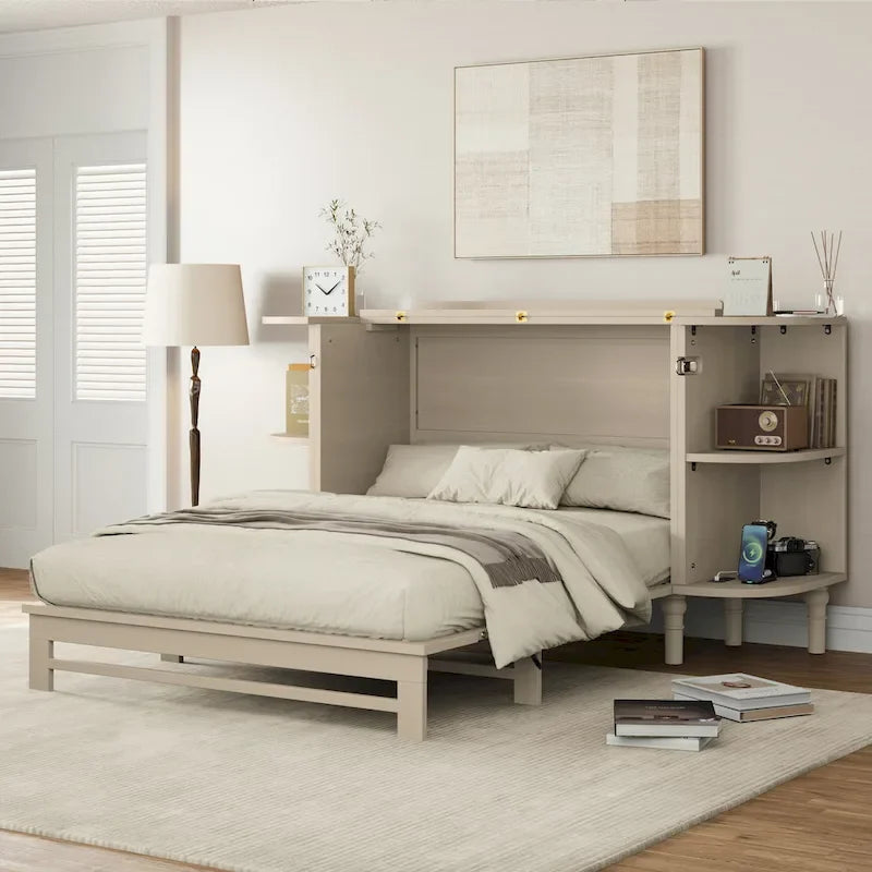 Lit escamotable rustique