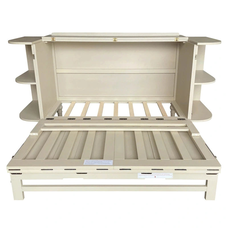 Lit escamotable rustique