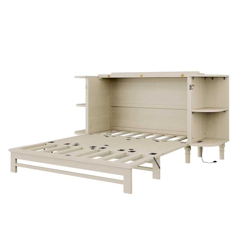 Lit escamotable rustique