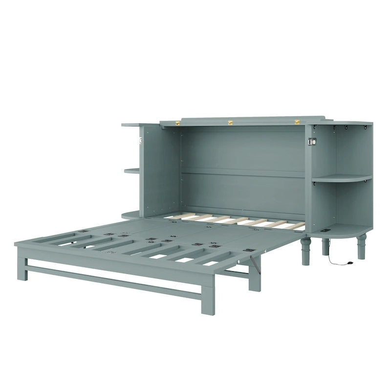 Lit escamotable rustique
