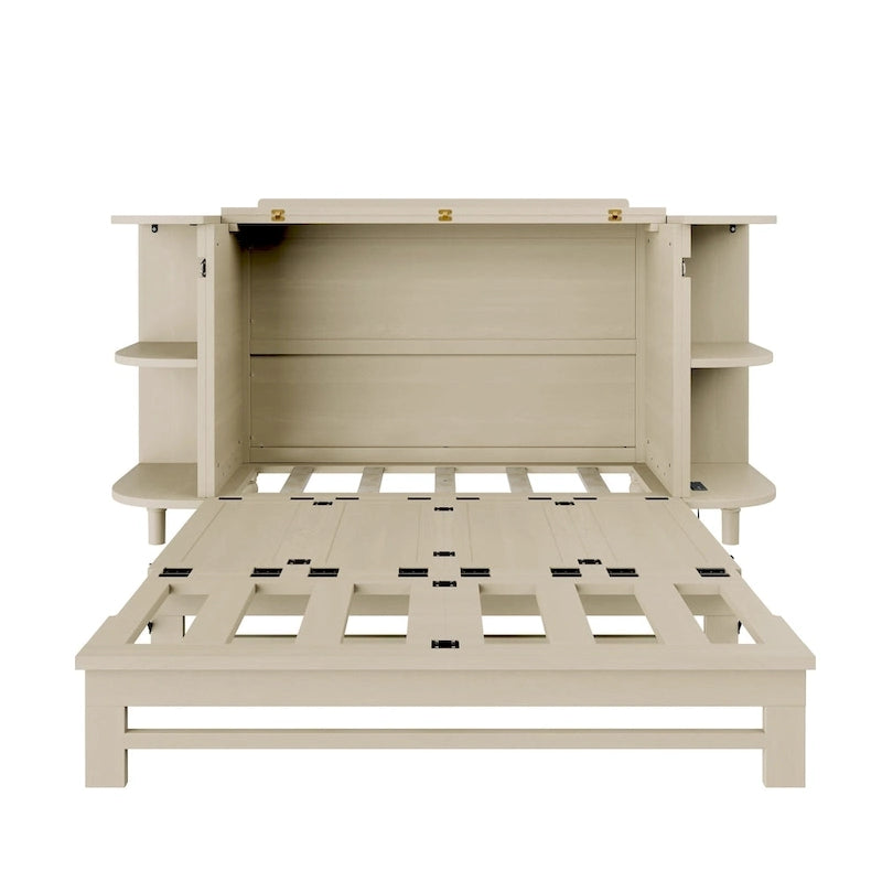 Lit escamotable rustique