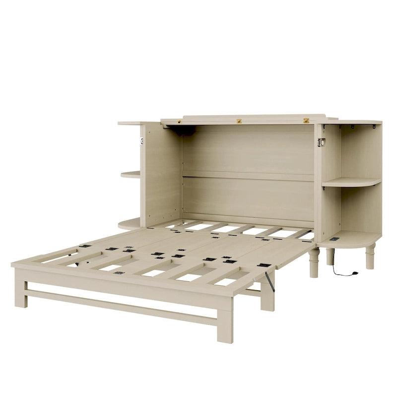 Lit escamotable rustique
