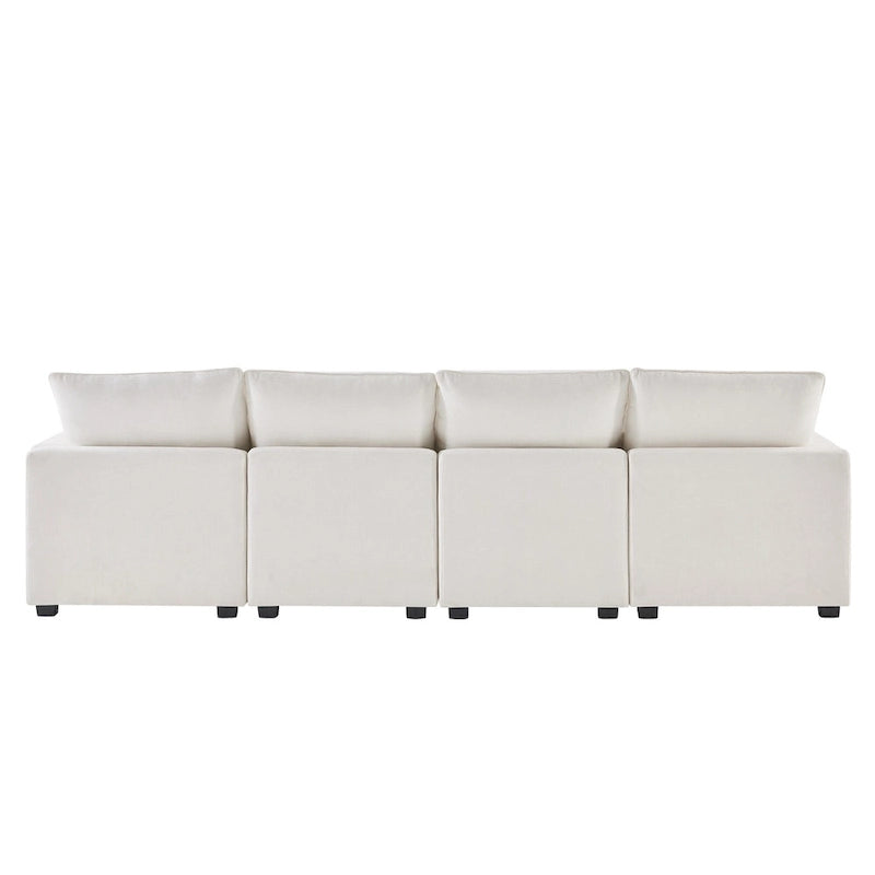 Canapé d'angle profond 6 places en chenille