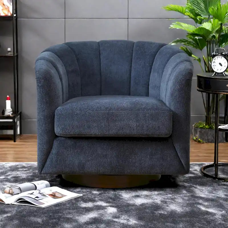 Fauteuil pivotant en tissu avec rotation à 360°