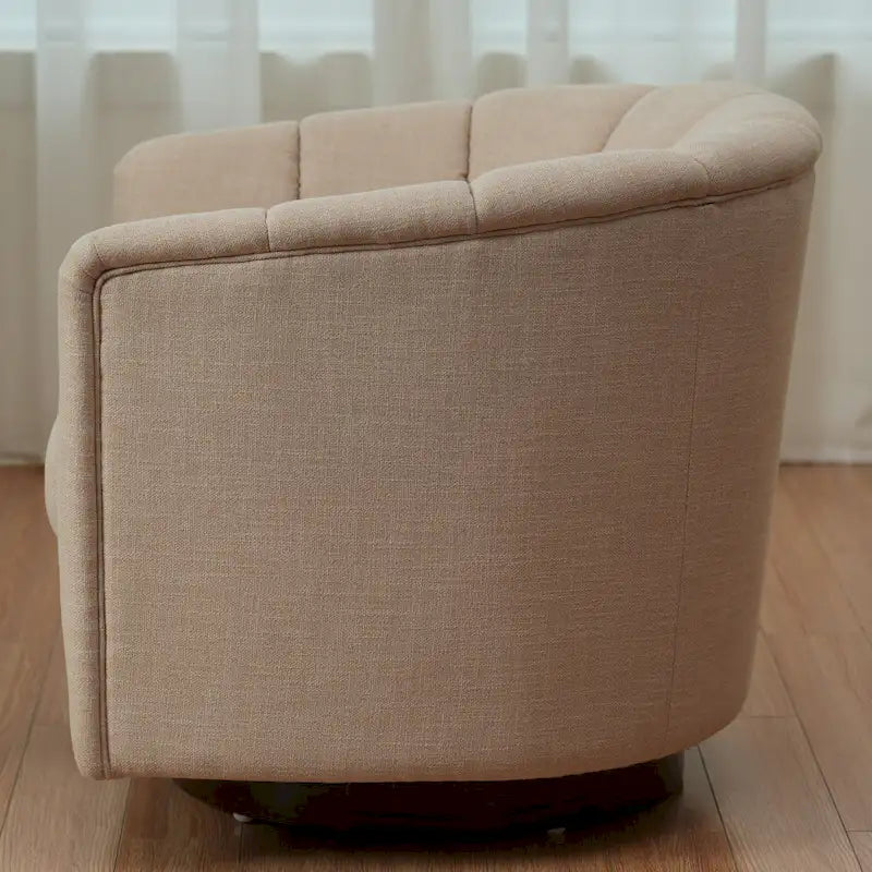 Fauteuil pivotant en tissu avec rotation à 360°