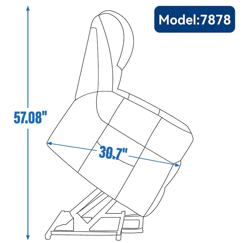 Fauteuil inclinable électrique en cuir véritable marron, réglable en hauteur