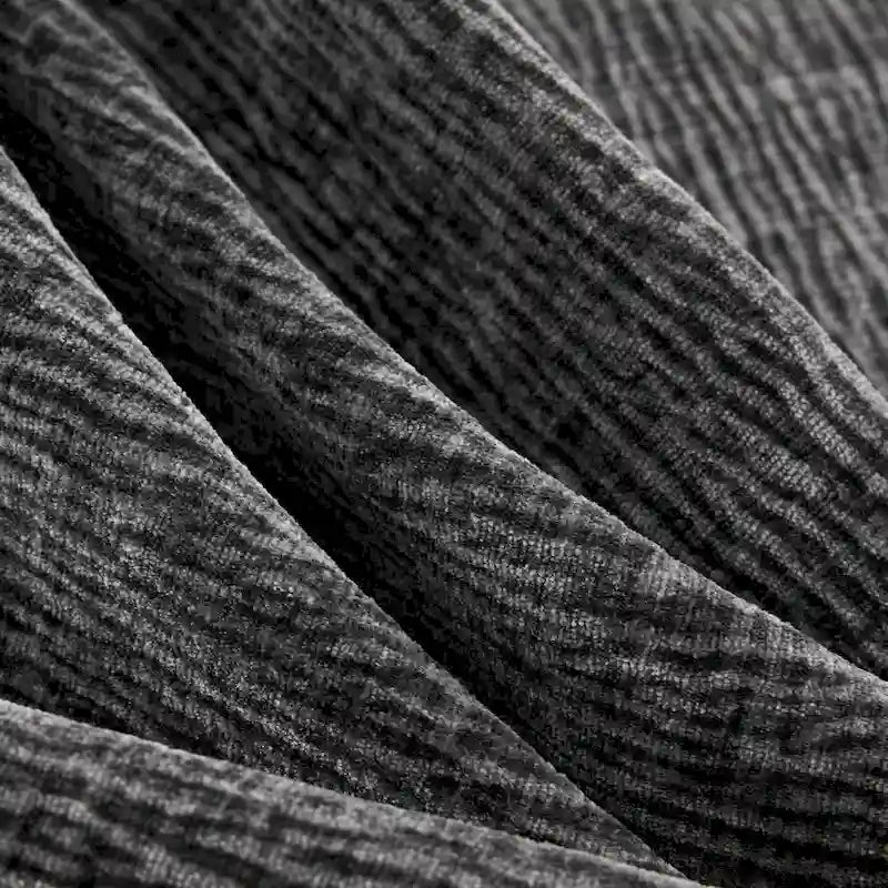 Canapé d'angle en chenille noire