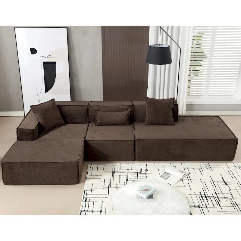 Canapé modulable d'angle minimaliste