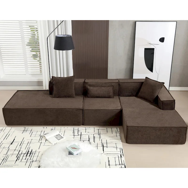 Canapé modulable d'angle minimaliste