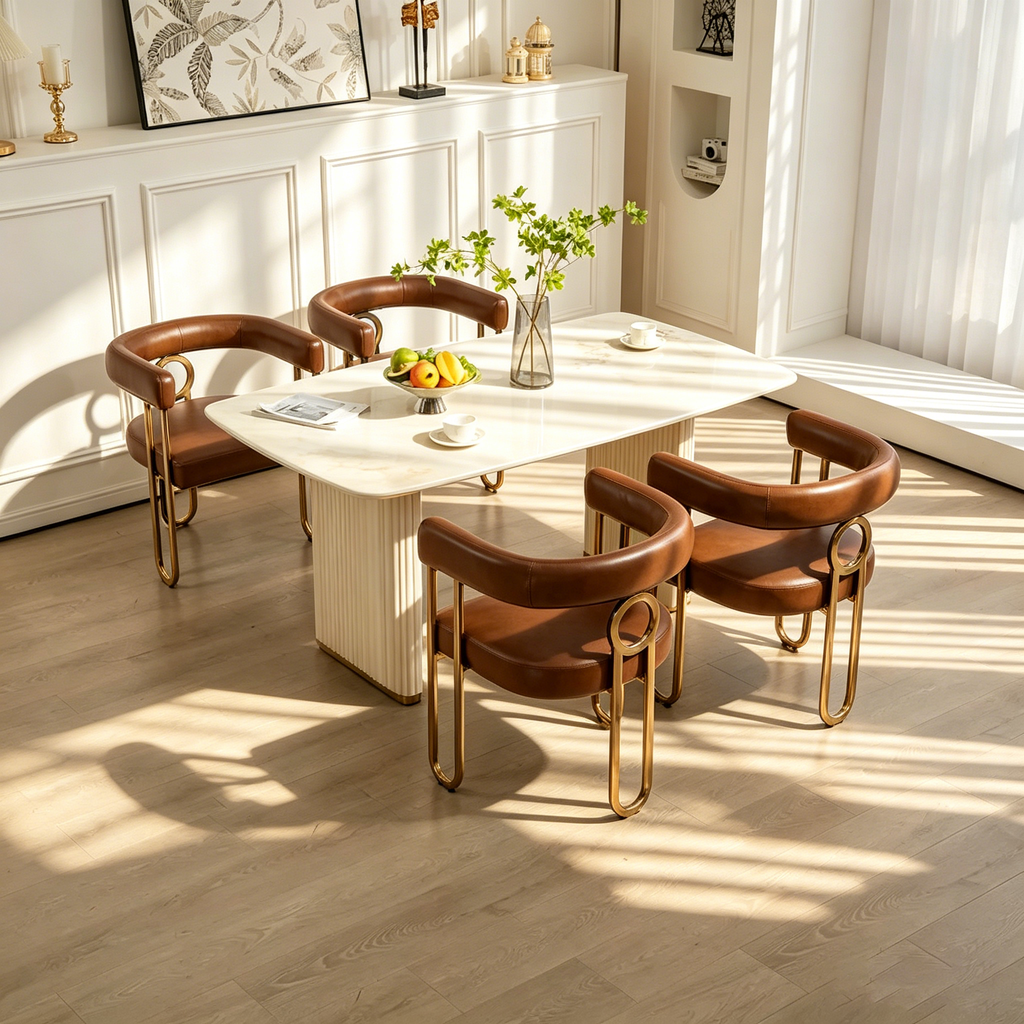 Chaise de loisirs moderne avec revêtement en PU souple