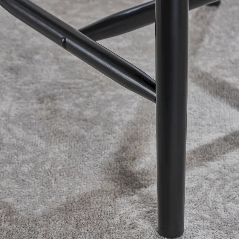 Chaise de salle à manger à dossier haut à barreaux style fermette