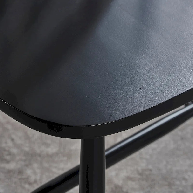 Chaise de salle à manger à dossier haut à barreaux style fermette