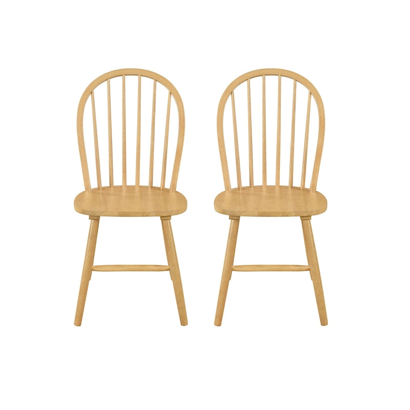 Chaise de salle à manger à dossier haut à barreaux style fermette