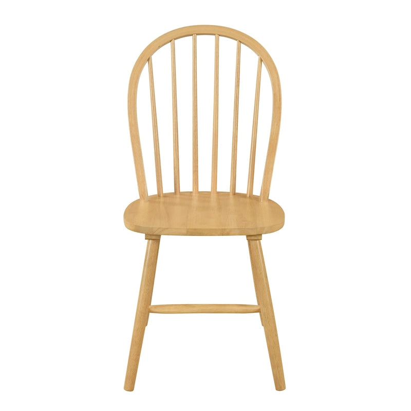 Chaise de salle à manger à dossier haut à barreaux style fermette