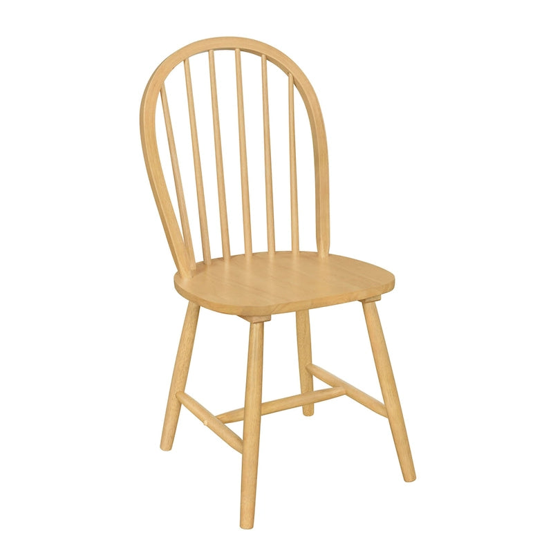 Chaise de salle à manger à dossier haut à barreaux style fermette