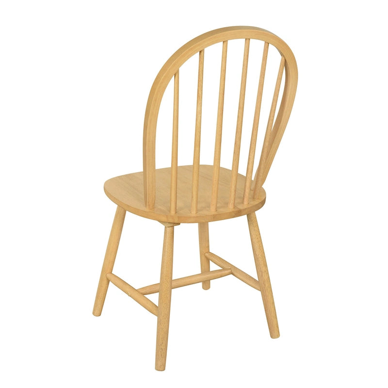 Chaise de salle à manger à dossier haut à barreaux style fermette