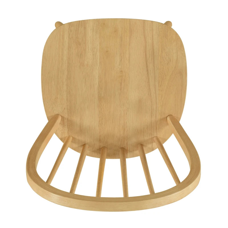 Chaise de salle à manger à dossier haut à barreaux style fermette