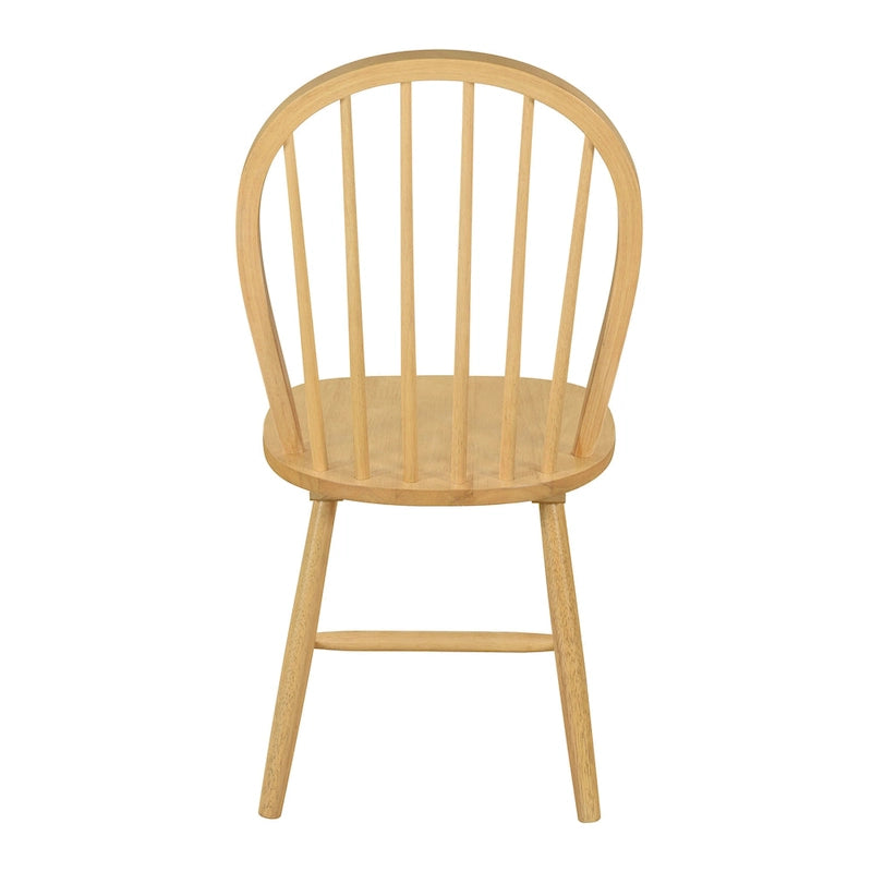 Chaise de salle à manger à dossier haut à barreaux style fermette
