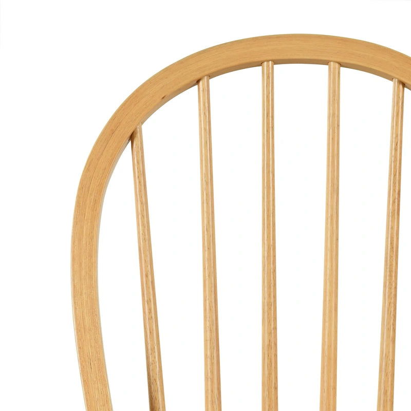Chaise de salle à manger à dossier haut à barreaux style fermette