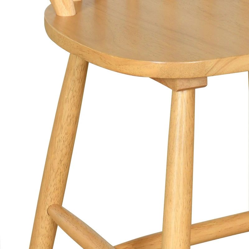 Chaise de salle à manger à dossier haut à barreaux style fermette