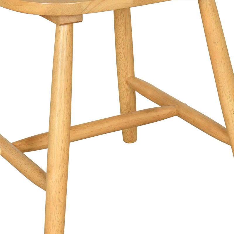 Chaise de salle à manger à dossier haut à barreaux style fermette