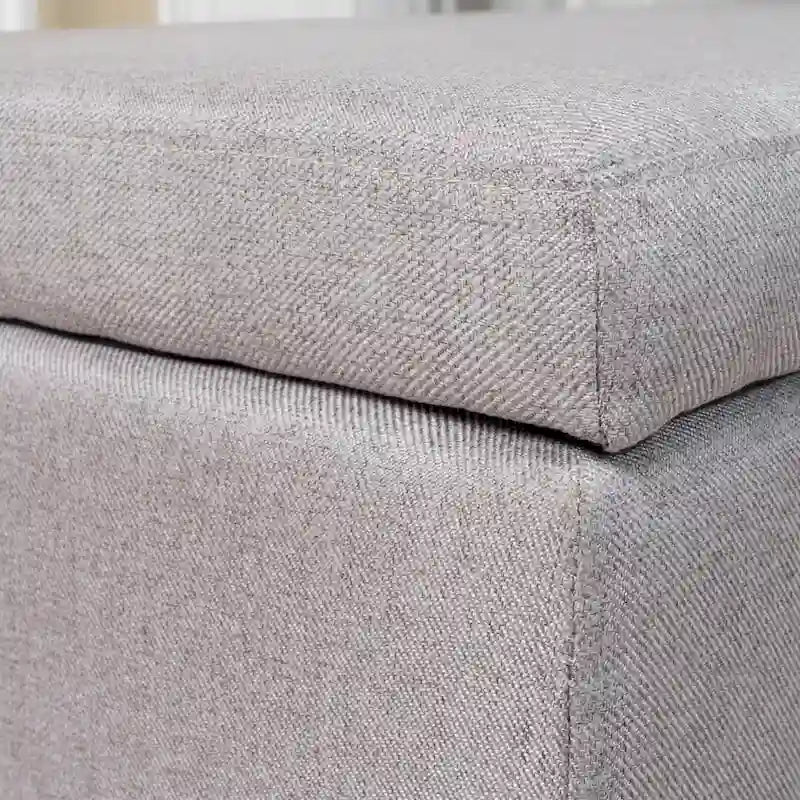 Banc de rangement en tissu