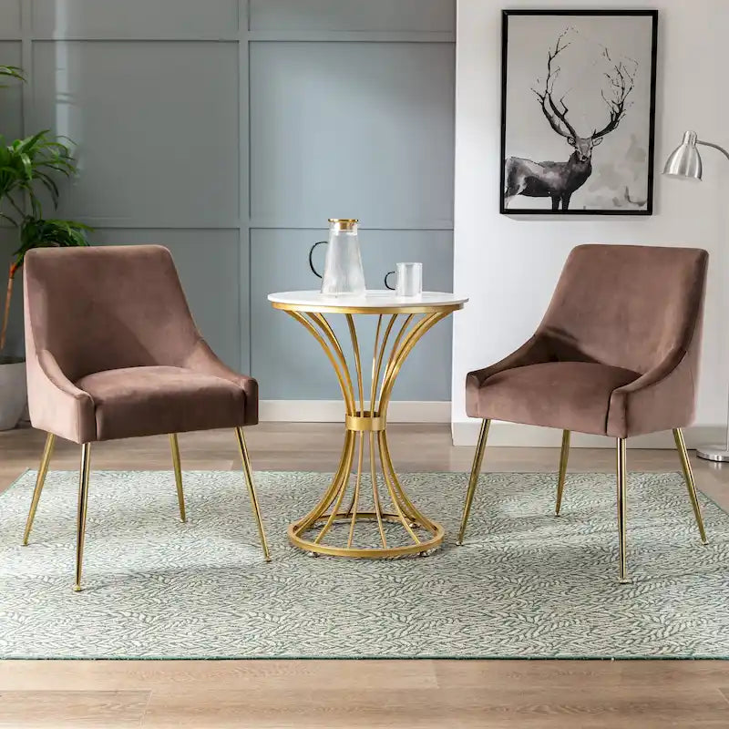 Chaise longue rembourrée en velours