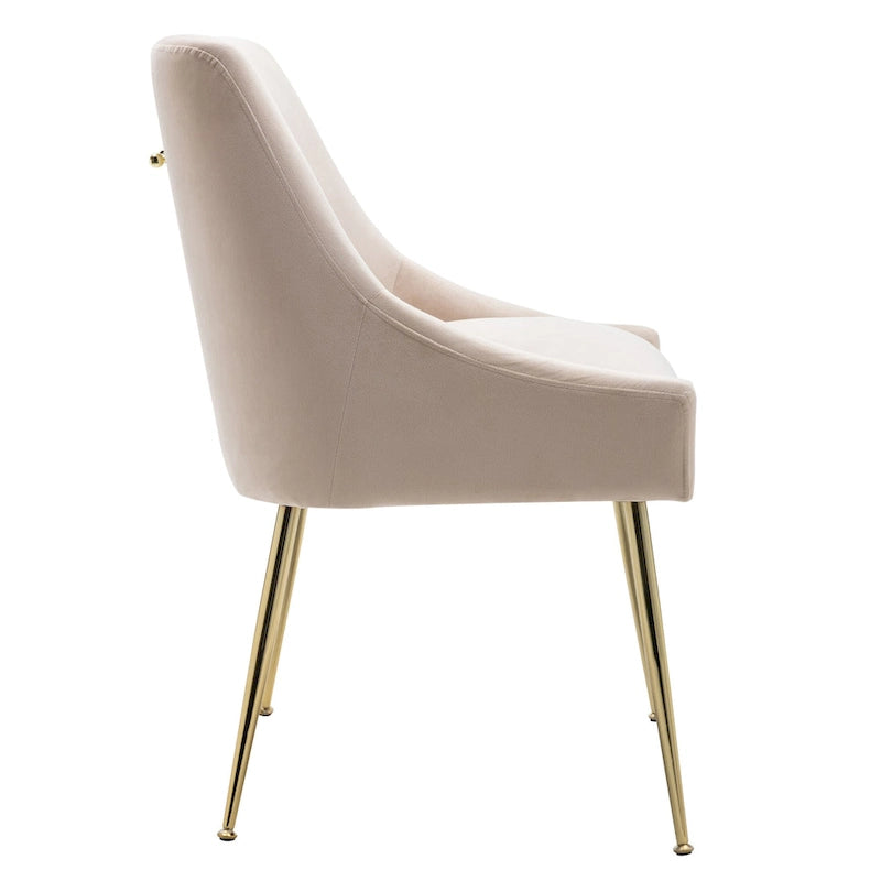 Chaise longue rembourrée en velours