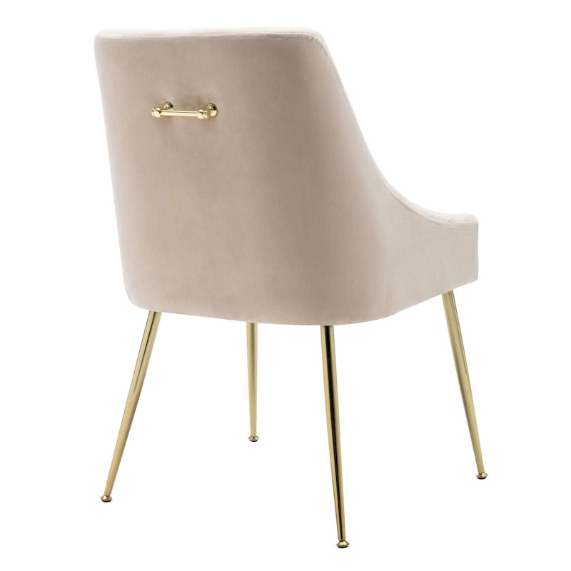 Chaise longue rembourrée en velours