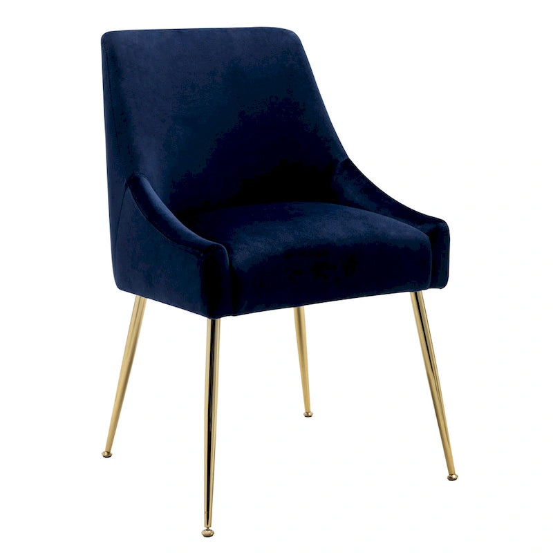 Chaise longue rembourrée en velours