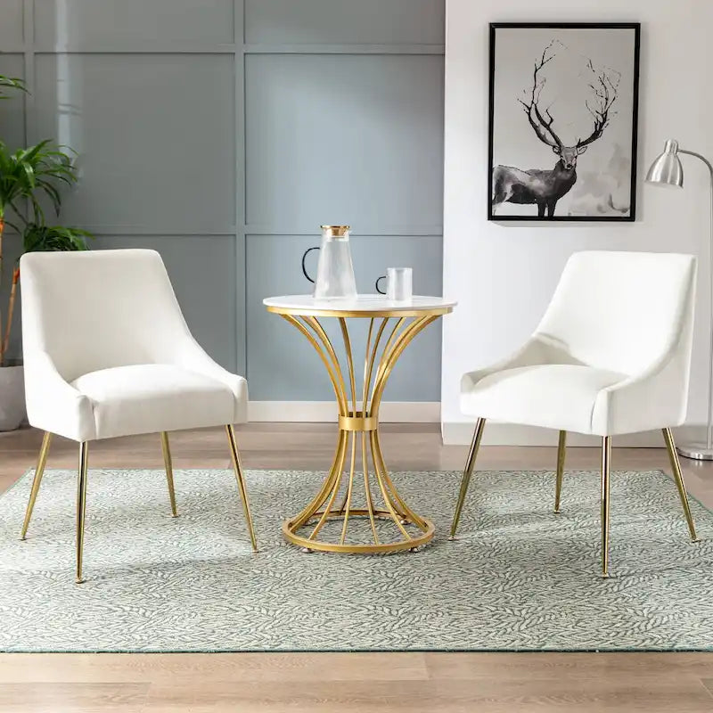 Chaise longue rembourrée en velours