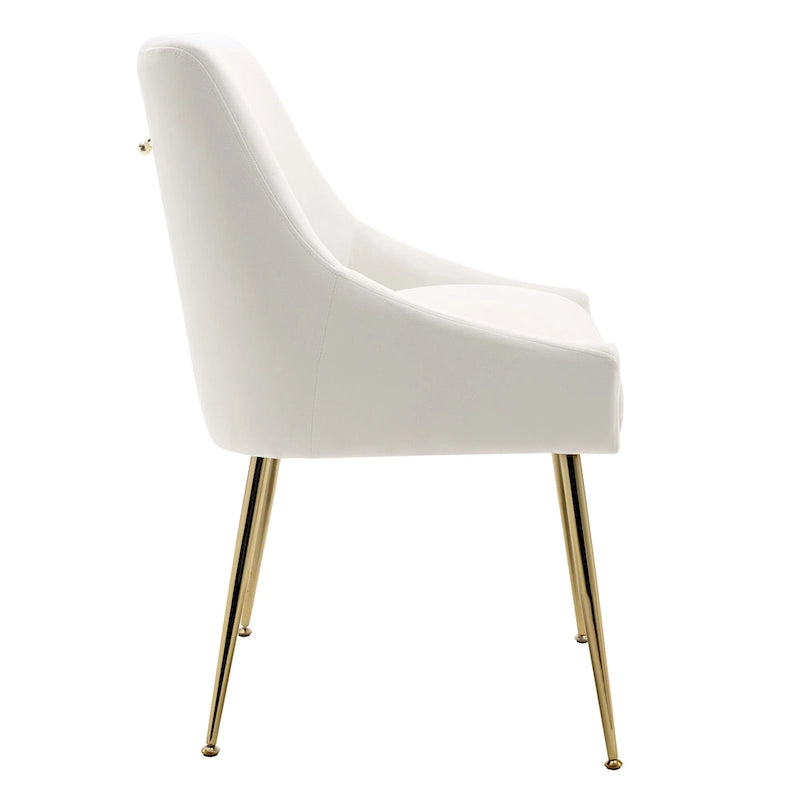 Chaise longue rembourrée en velours