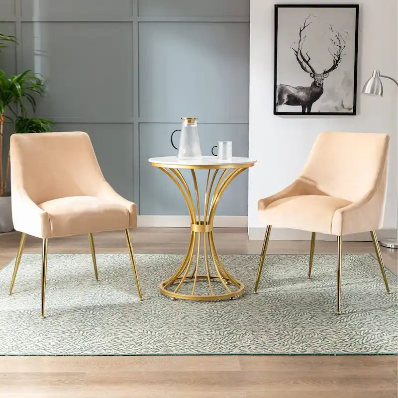 Chaise longue rembourrée en velours