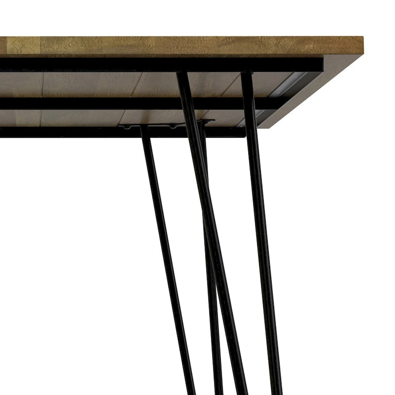 Table à manger en bois de style industriel